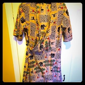 African Print Wrap Dress!!